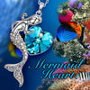 SFS081 - 1 Piece Fashion Heart Shape Mermaid Alloy Plating Rhinestones Women's Pendant Necklace