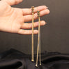 Triple Heart Drop Chain Earrings