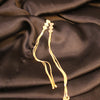 Triple Heart Drop Chain Earrings