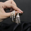 Triple Layered Crystal Hoop Earrings