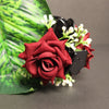 Elegant Artificial Rose Flower Hair Claw Clip for Girls & Women