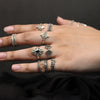 Antique Silver Ring Set - 15 Pcs