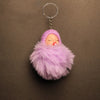 Cute Baby Doll Keychain Faux Fur Plush Charm