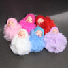 Cute Baby Doll Keychain Faux Fur Plush Charm