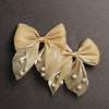 Elegant Bow Hair Clips with Pearls – Set of 2