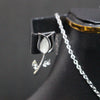 Rose Pendant Necklace & Earrings Set – Elegant Floral Jewelry