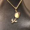 Rose Pendant Necklace & Earrings Set – Elegant Floral Jewelry
