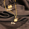 Rose Pendant Necklace & Earrings Set – Elegant Floral Jewelry