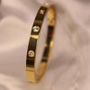 Gold Bracelet with Crystal Accents – Elegant Minimalist Design