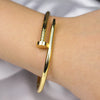 Gold Bangle Bracelet with Screw Design – Stylish Minimalist Look