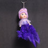 Cute Feather Doll Keychain Soft Plush Key Ring Accessory