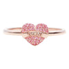 SFS065 - Mama Letter Heart Shape Alloy Plating Zircon Mother's Day Women's Open Ring