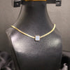 Minimal Gold Square Pendant Choker Necklace – Sleek and Modern