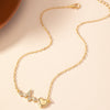 SFS029 - Retro Heart Electrocardiogram Necklace Alloy Rhinestone Pendant for Women