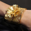 Statement Floral Mesh Bracelet & Ring Set
