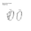 SFS043 - Crown Adjustable Ring – Crystal Inlay Alloy Plated Elegant Women’s Ring