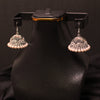 Silver-Tone Pearl Jhumka Earrings – Traditional Imitation Jewelry