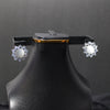 White Stone Stud Earrings –  Imitation Crystal Design