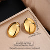 SFS062 - Electroplating PVD Coated 18K Gold Plated Imitation Geometric Oval 304 Stainless Steel IG Style Vacation Simple Jewelry Set