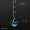 SFS027 - Bohemian Style Leaf Wrapped Necklace Women's Vintage Imitation Moonstone Glass Jewelry