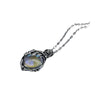 SFS027 - Bohemian Style Leaf Wrapped Necklace Women's Vintage Imitation Moonstone Glass Jewelry
