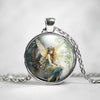 SFS040 - Retro Fairy Pendant Necklace – Silver Adjustable Frame, Enchanted Forest Jewelry