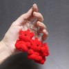 Red Bear Plush Keychain