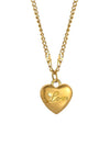 SFS041 - Heart Shape Pendant Necklace – Carved Zinc Alloy with Box Chain for Women