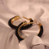 Elegant Black Crystal Hoop Earrings – Chic Everyday Style