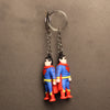 Cartoon Superhero Superman Keychain Soft PVC Key Ring for Kids & Fans