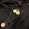 Classic Pearl Pendant & Earrings Set – Elegant & Timeless Look