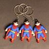 Cartoon Superhero Superman Keychain Soft PVC Key Ring for Kids & Fans