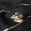Elegant Swan Pendant & Earrings Set – Crystal Encrusted