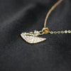 Elegant Swan Pendant & Earrings Set – Crystal Encrusted