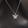 Elegant Butterfly Jewelry Set – Silver Necklace &  Earrings