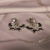 Elegant Butterfly Jewelry Set – Silver Necklace &  Earrings
