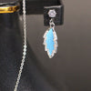 Turquoise Leaf Jewelry Set – Silver Pendant Necklace & Earrings