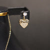 Gold-Tone Heart Jewelry Set – Crystal Pendant Necklace & Earrings