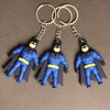 Cartoon Bat Hero Keychain – Soft PVC Keyring for Kids & Superhero Fans