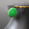 Minimalist Green Stud Earrings – Bold Round Statement