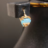 Royal Blue Crown Heart Drop Earrings – Dainty & Elegant