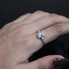 Radiant Baguette Cut Diamond-Look Ring – Silver Plated Elegant Band