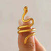 SFS072 - 304 Stainless Steel 18K Gold Plated Fashionable Snake Ring INS Style Suitable For Women's Daily Wear