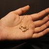 Gold-Tone Heart Charm Bracelet with Crystal Accents