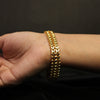 Bold Geometric Gold Link Bracelet – Chunky Chain Style