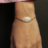 Gold Pavé Marquise Crystal Bracelet – Adjustable Chain