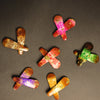 Glossy Leopard-Print Glitter Snap Clips – Multicolor Set of 6