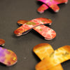 Glossy Leopard-Print Glitter Snap Clips – Multicolor Set of 6