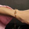 Golden Radiance Crystal Bracelet – Adjustable with Centerpiece Gem
