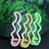 Wavy Pastel Hair Clip Set – Fun Spring Colors